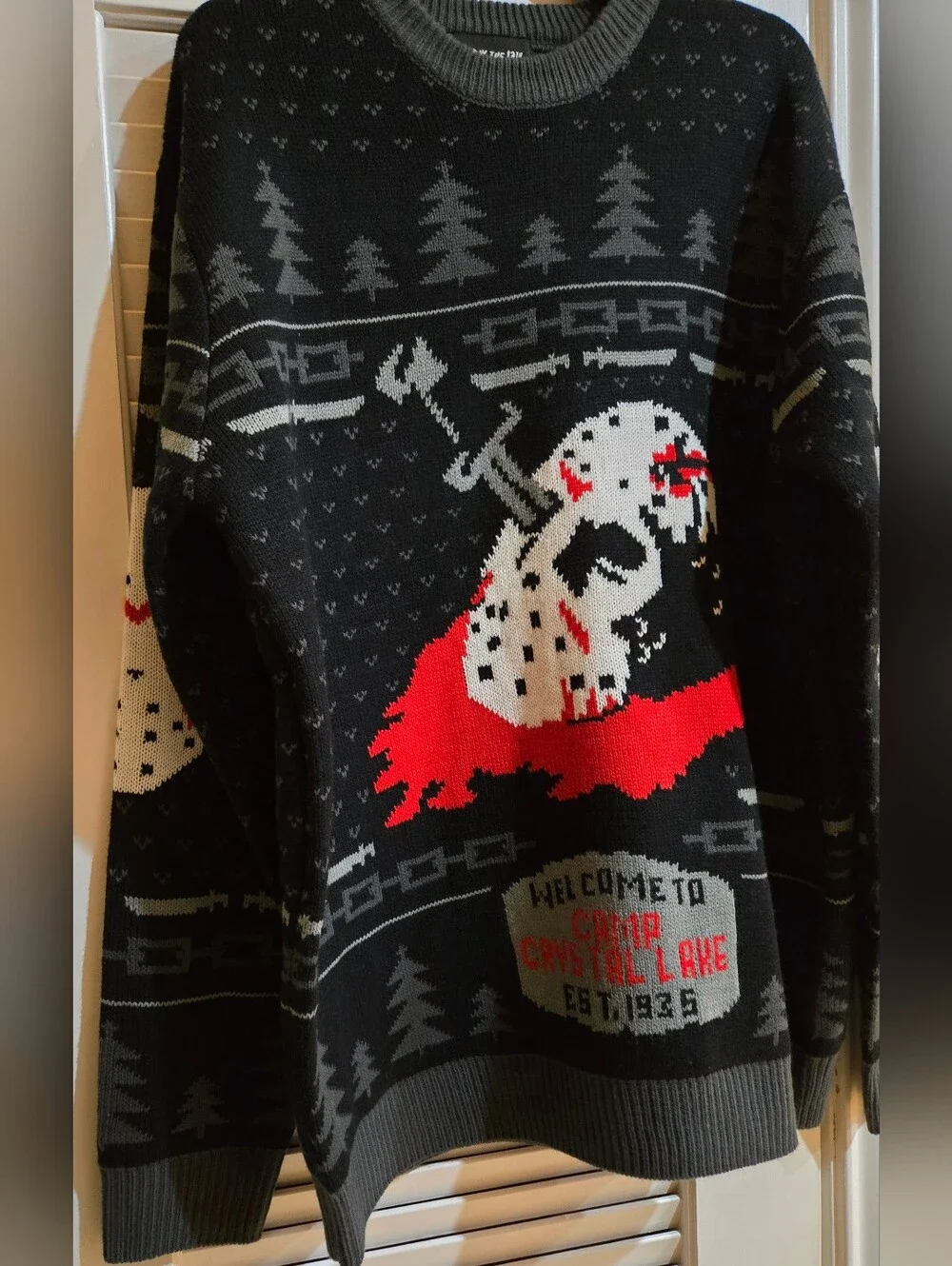 Mondo - Friday The 13th Graphic Knit Sweater - Size 2XL